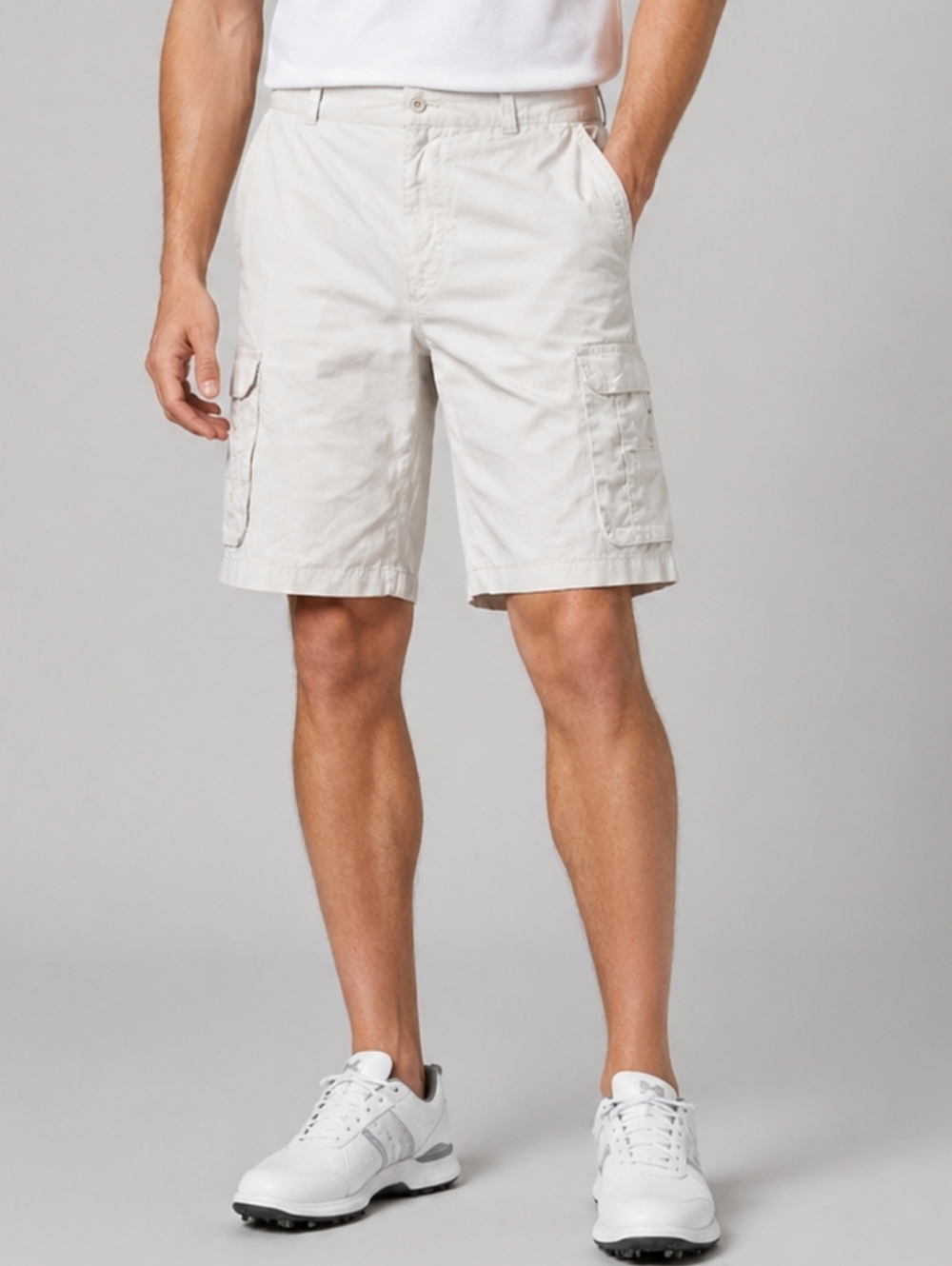 Under Armour Men Utility Performance Cargo Golf Shorts Off White Size 36 Stretch